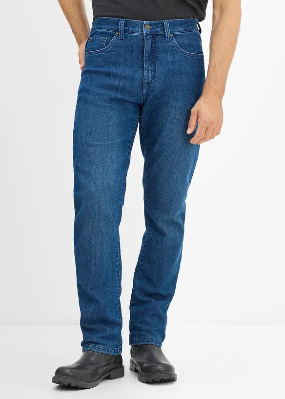 Jeans termici classic fit con fodera in jersey, straight, bonprix