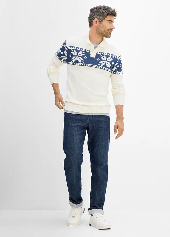 Jeans termici classic fit con fodera in jersey, straight, bonprix