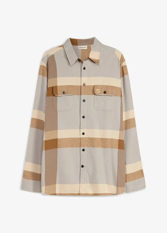Camicia in flanella di puro cotone, bonprix