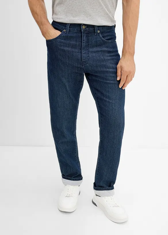 Jeans termici classic fit con fodera in jersey, straight, bonprix
