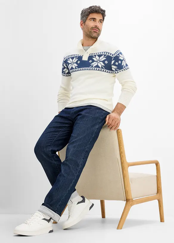 Jeans termici classic fit con fodera in jersey, straight, bonprix