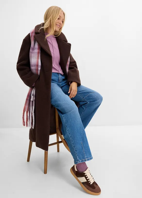 Jeans barrel, vita media, bonprix