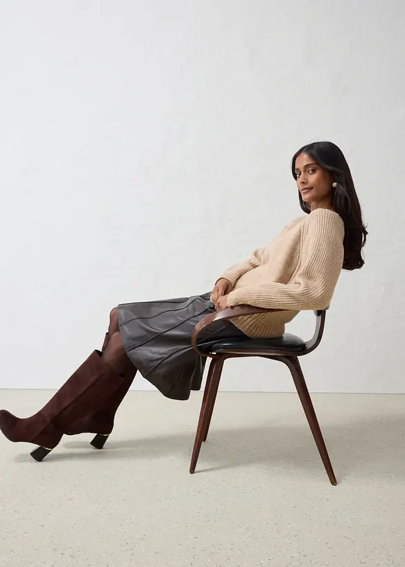 Maglione in misto lana morbido, bonprix