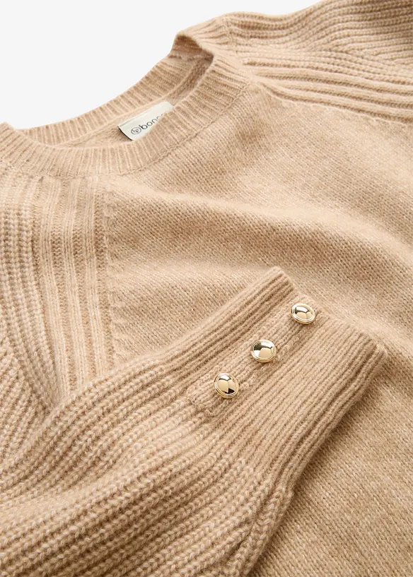 Maglione in misto lana morbido, bonprix