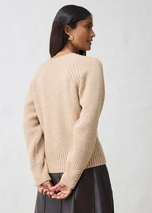 Maglione in misto lana morbido, bonprix