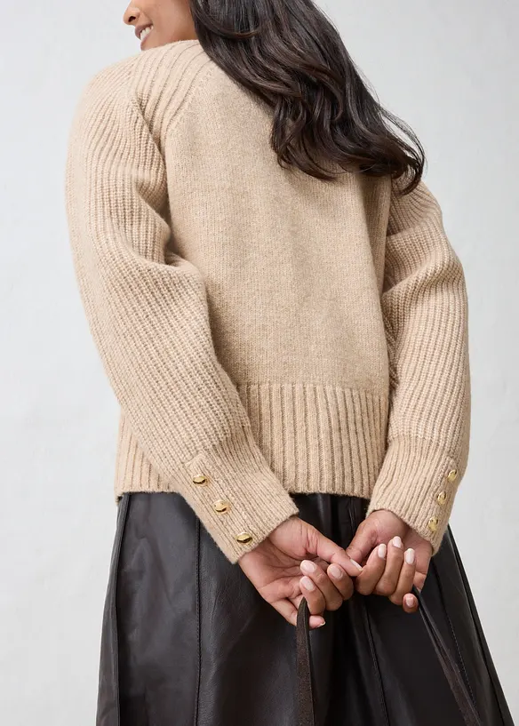 Maglione in misto lana morbido, bonprix