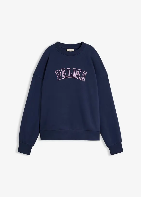 Felpa oversize in misto cotone, bonprix