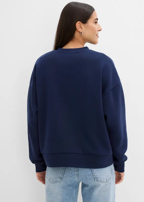 Felpa oversize in misto cotone, bonprix
