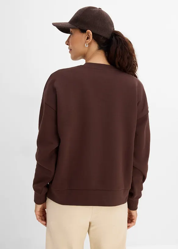 Felpa oversize in misto cotone, bonprix