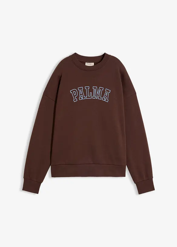 Felpa oversize in misto cotone, bonprix