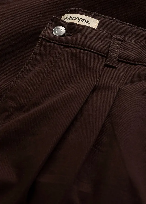 Pantaloni wide leg con pinces e vita comoda, bonprix