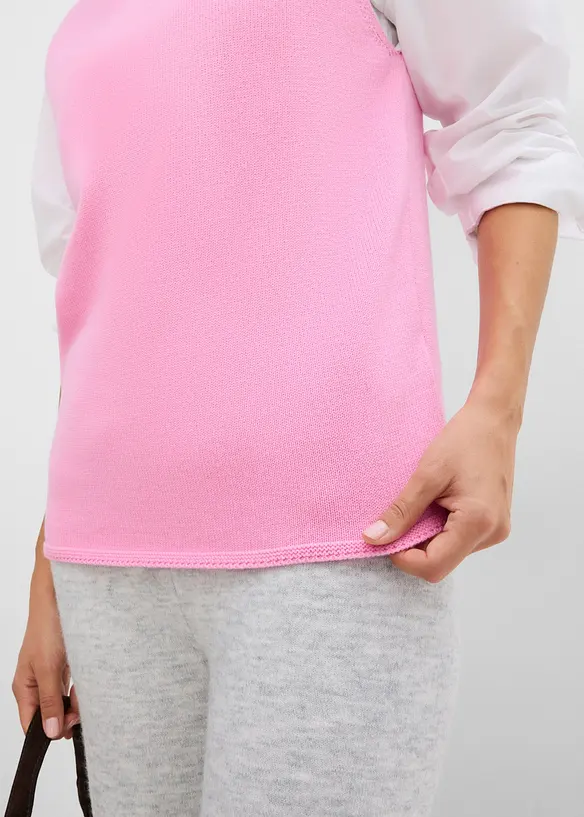 Gilet in maglia di puro cotone, bonprix