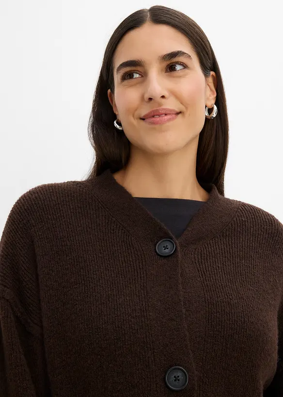 Maxi cardigan con cintura, bonprix