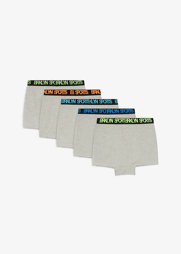 Boxer aderenti con cotone morbido (pacco da 5), bonprix