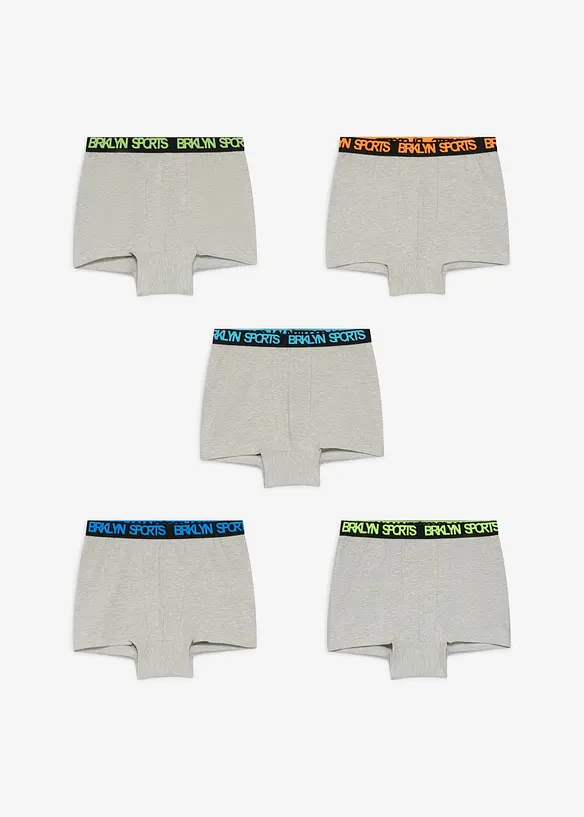 Boxer aderenti con cotone morbido (pacco da 5), bonprix
