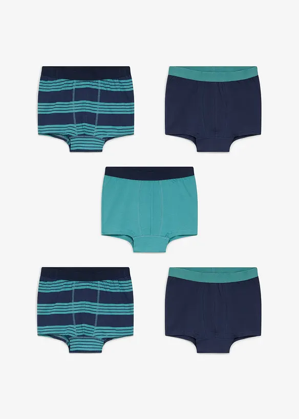 Boxer aderenti con cotone morbido (pacco da 5), bonprix