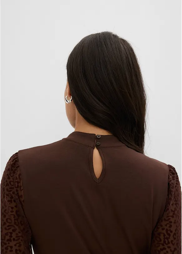 Maglia a maniche lunghe in misto viscosa morbido, bonprix
