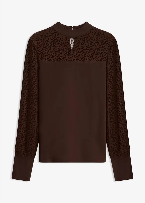 Maglia a maniche lunghe in misto viscosa morbido, bonprix