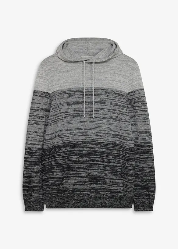 Maglione in filato fine con cappuccio, regular fit, bonprix