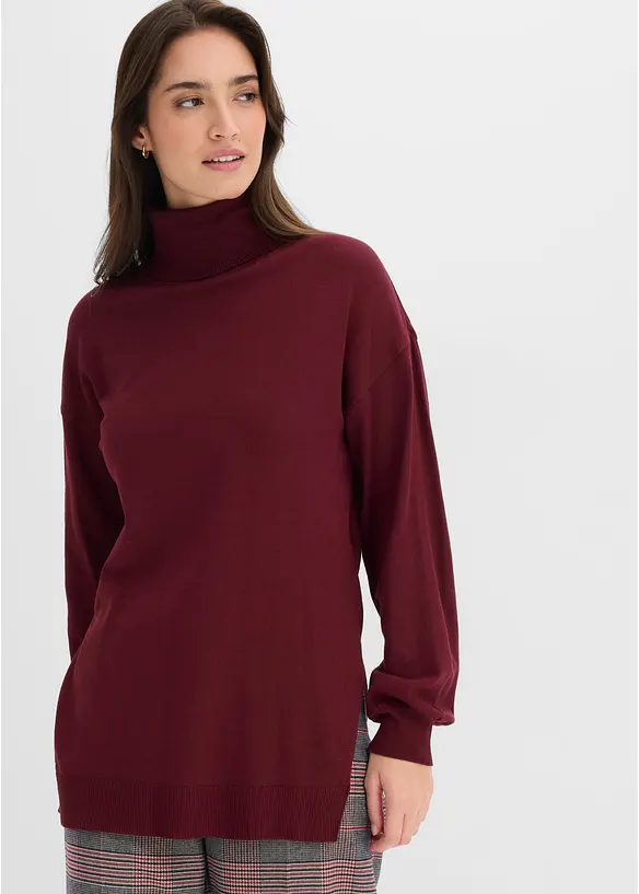 Maglione a collo alto in misto viscosa, bonprix
