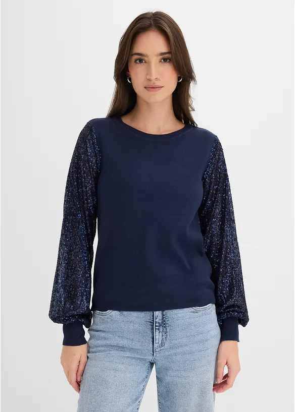 Maglione in morbido misto viscosa a filato fine, bonprix