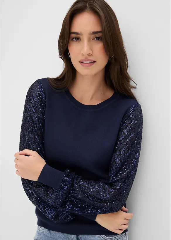 Maglione in morbido misto viscosa a filato fine, bonprix