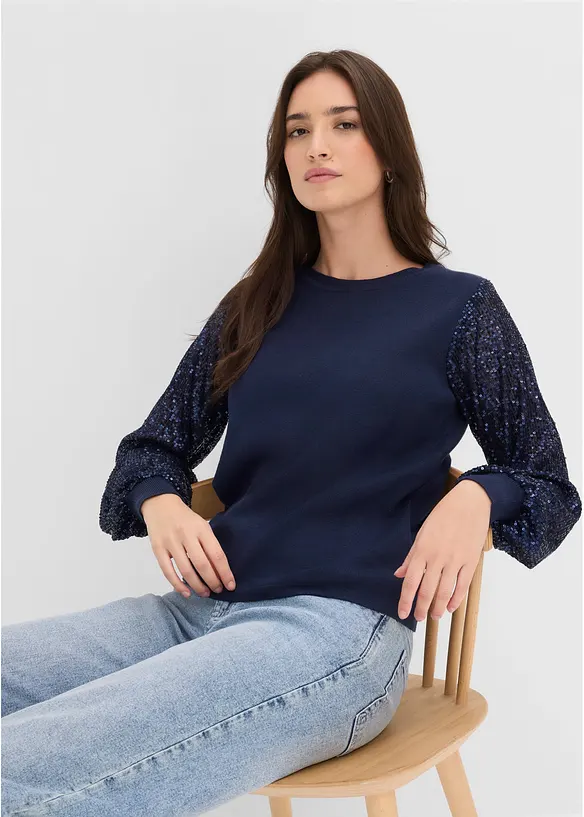 Maglione in morbido misto viscosa a filato fine, bonprix