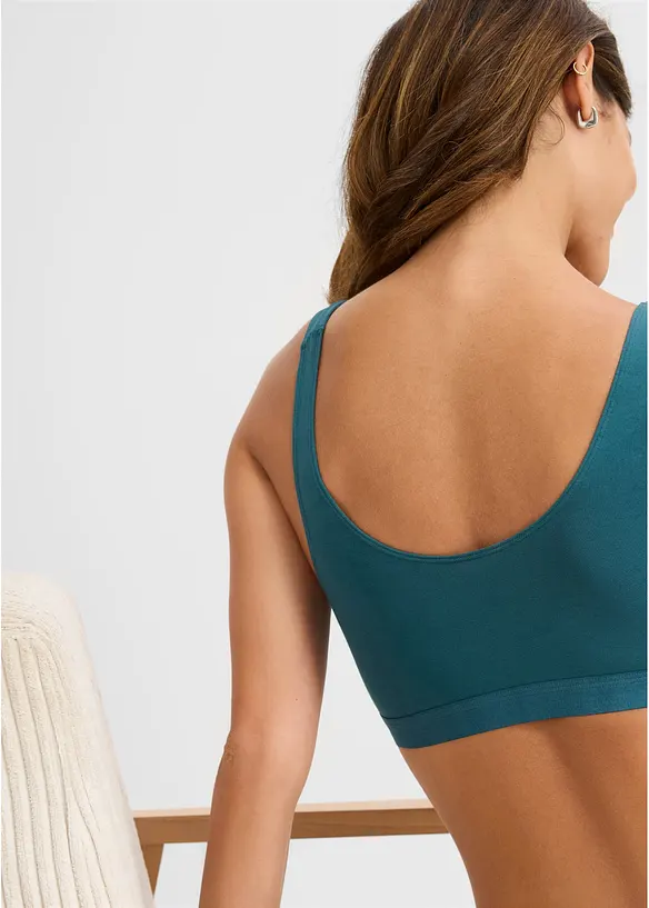 Reggiseno bustier con cotone biologico (pacco da 3), bonprix