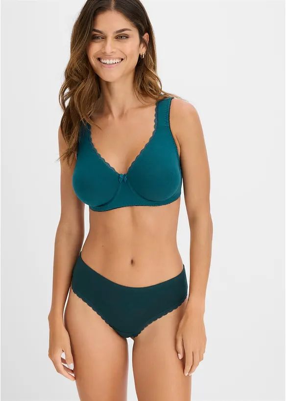Reggiseno t-shirt minimizer con ferretto e cotone biologico (pacco da 2), bonprix