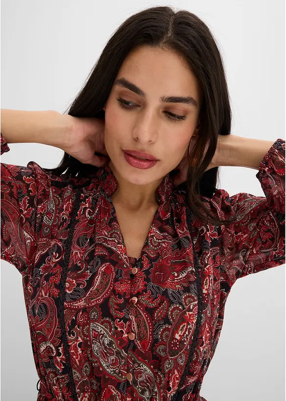 Abito paisley in chiffon, bonprix
