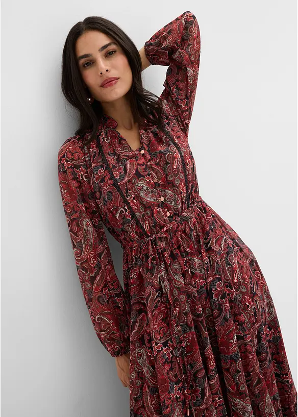 Abito paisley in chiffon, bonprix