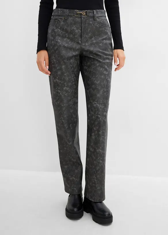 Pantaloni in similpelle effetto usato, bonprix