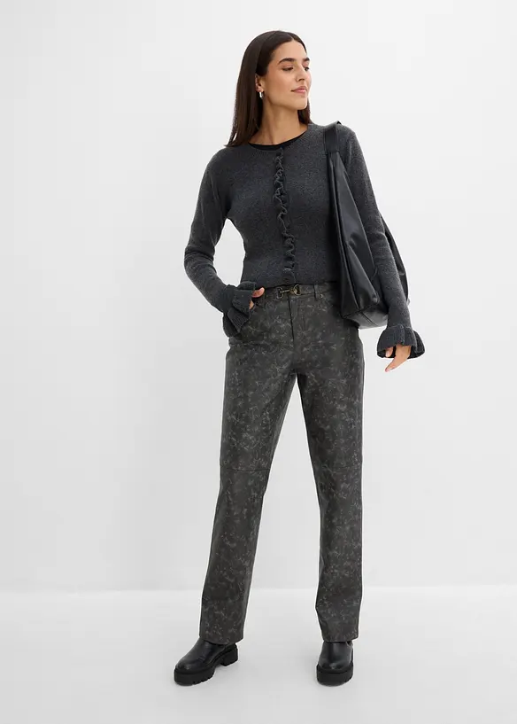 Pantaloni in similpelle effetto usato, bonprix