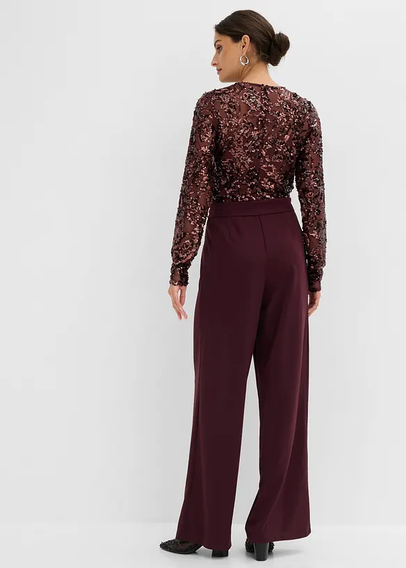 Tuta elegante con ricami e paillettes, bonprix