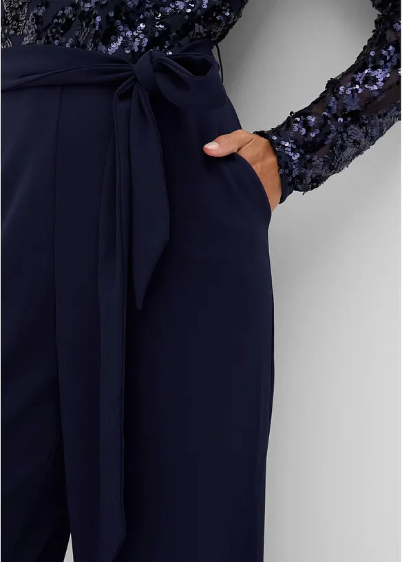 Tuta elegante con ricami e paillettes, bonprix