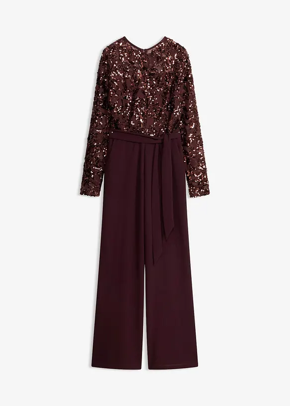 Tuta elegante con ricami e paillettes, bonprix