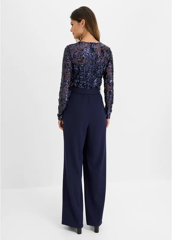 Tuta elegante con ricami e paillettes, bonprix