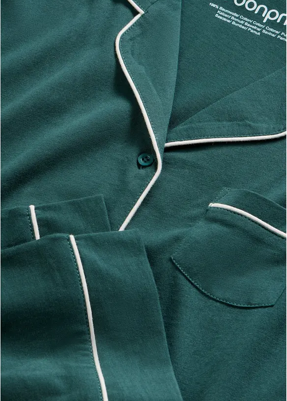 Pigiama in morbido cotone con abbottonatura, bonprix