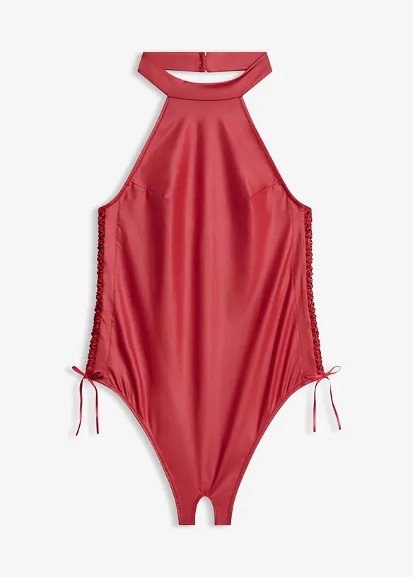 Body ouvert effetto bagnato con perizoma, bonprix