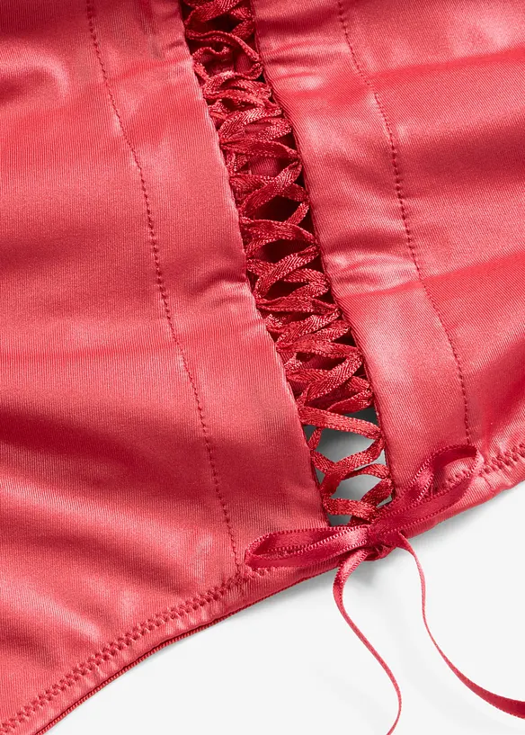 Body ouvert effetto bagnato con perizoma, bonprix