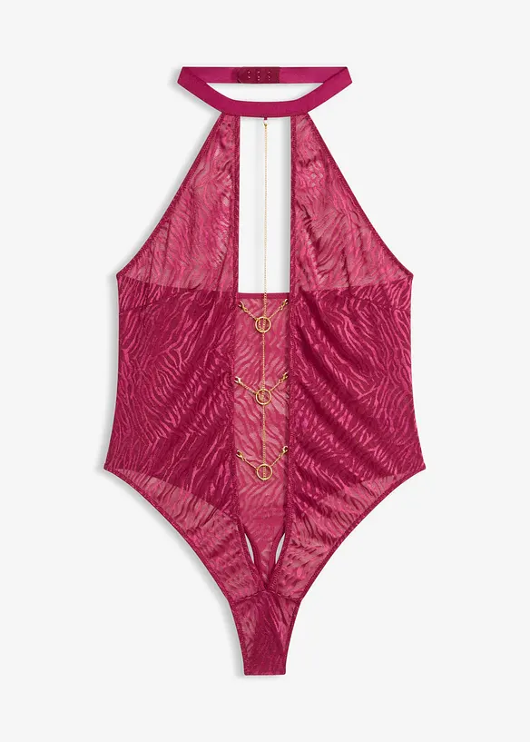 Body con perizoma con catenina staccabile, bonprix