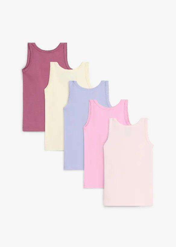Canottiera con cotone biologico (pacco da 5), bonprix
