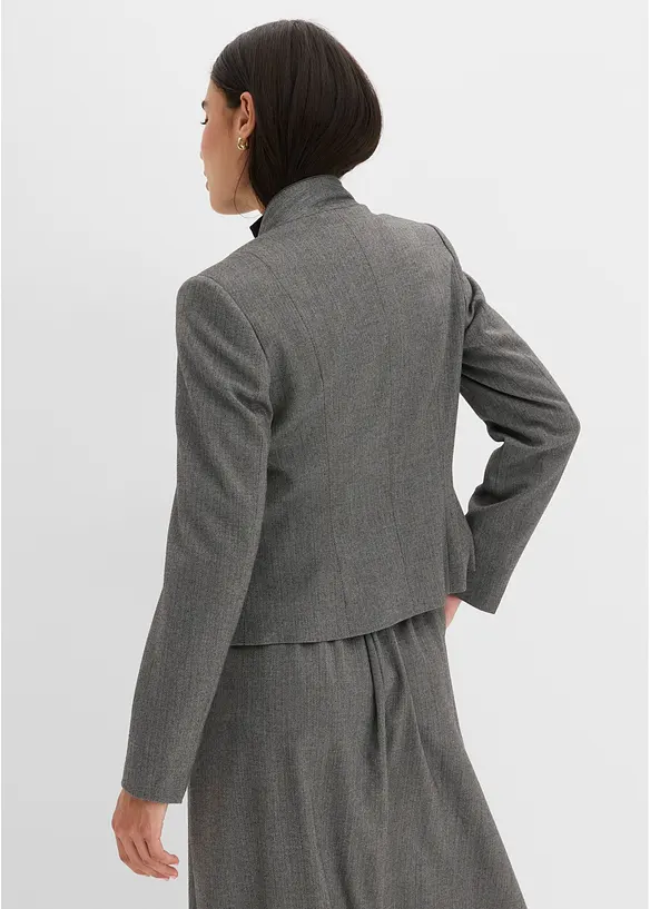 Blazer in simil lana con trama spigata, bonprix