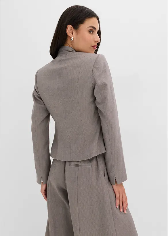 Blazer in simil lana con trama spigata, bonprix