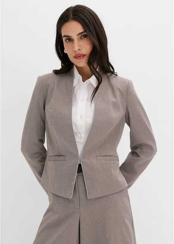 Blazer in simil lana con trama spigata, bonprix