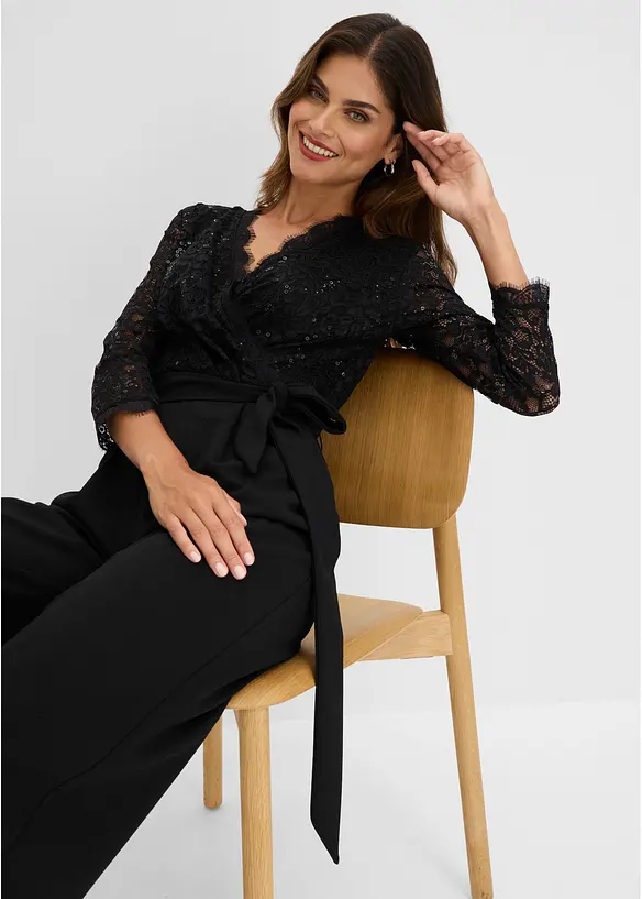 Tuta con pizzo, bonprix