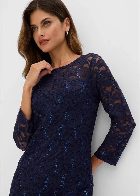 Abito in pizzo con paillettes luccicanti, bonprix
