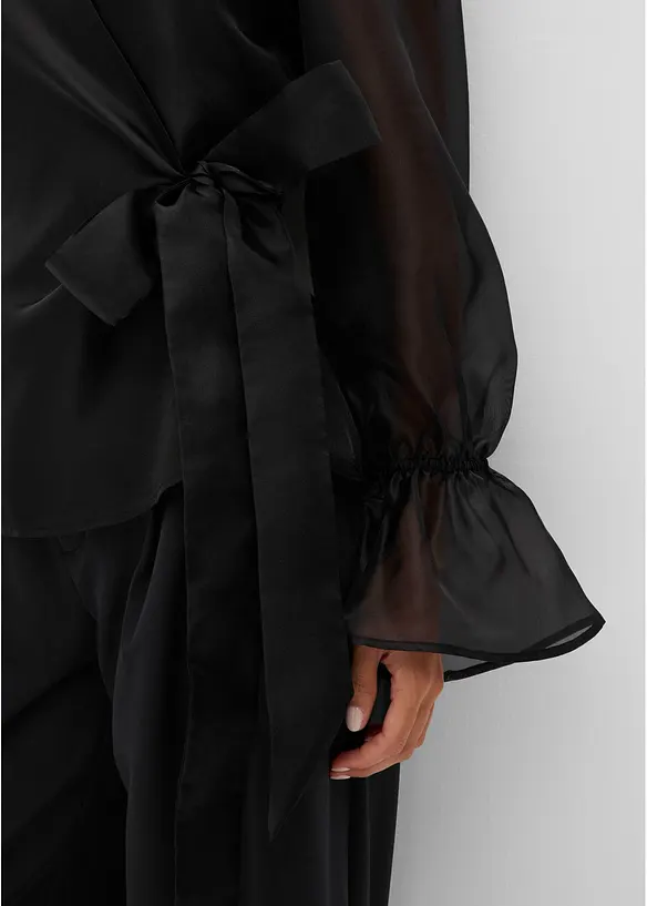Blusa in tulle lucido, bonprix