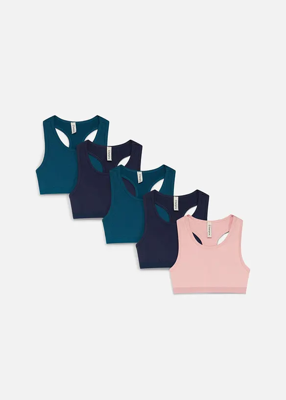 Reggiseno bustier in misto cotone biologico (pacco da 5), bonprix