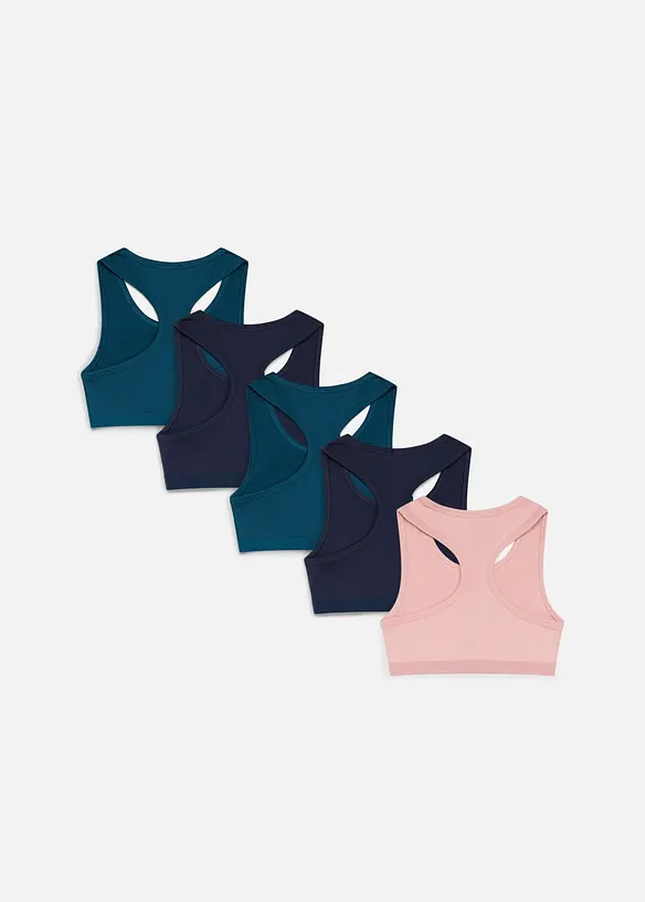 Reggiseno bustier in misto cotone biologico (pacco da 5), bonprix